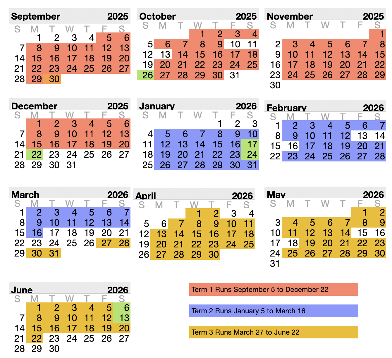 2025/ 2026 Calendar – ACM Voice Studio